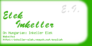 elek inkeller business card